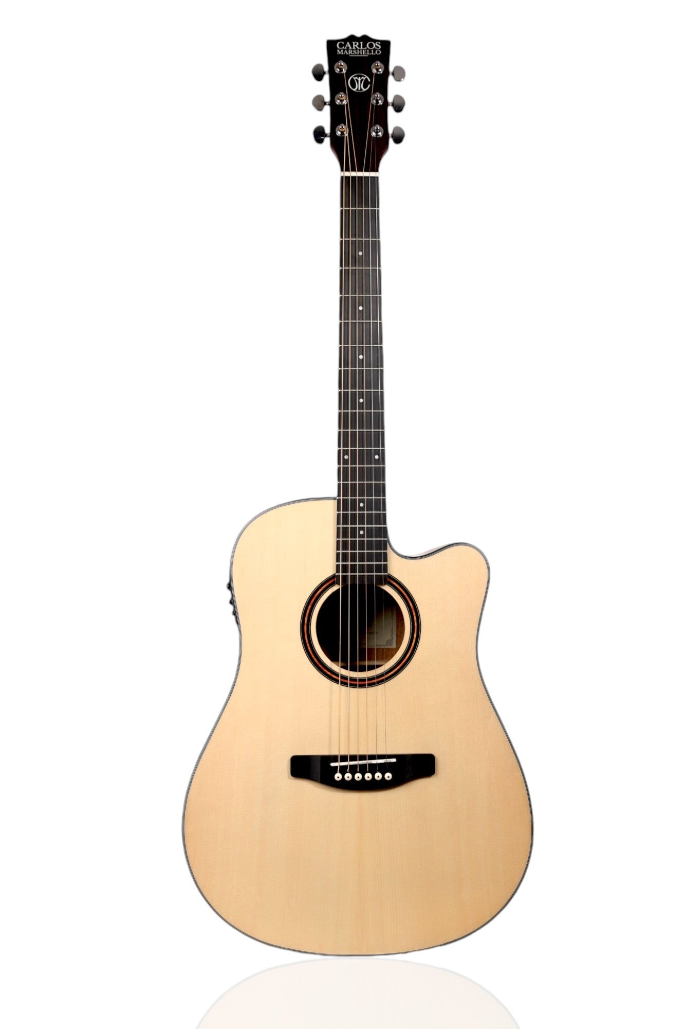 Carlos Marshello CS41C 41" Cutaway Acoustic Guitar Natural - Deccan Retail