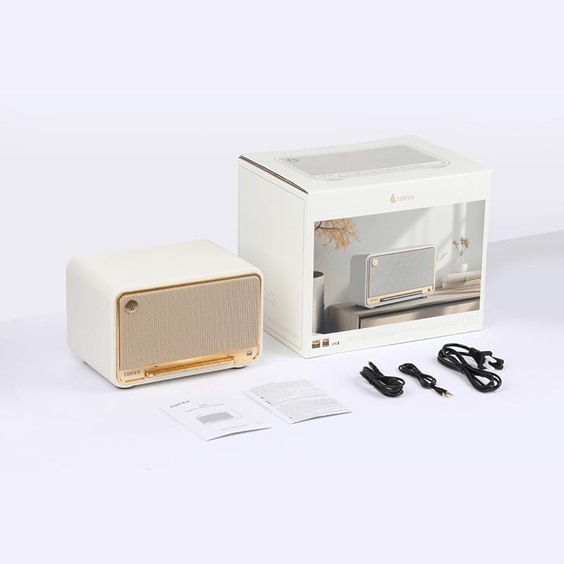 Edifier D32 Tabletop Wireless Speaker - White - Deccan Retail