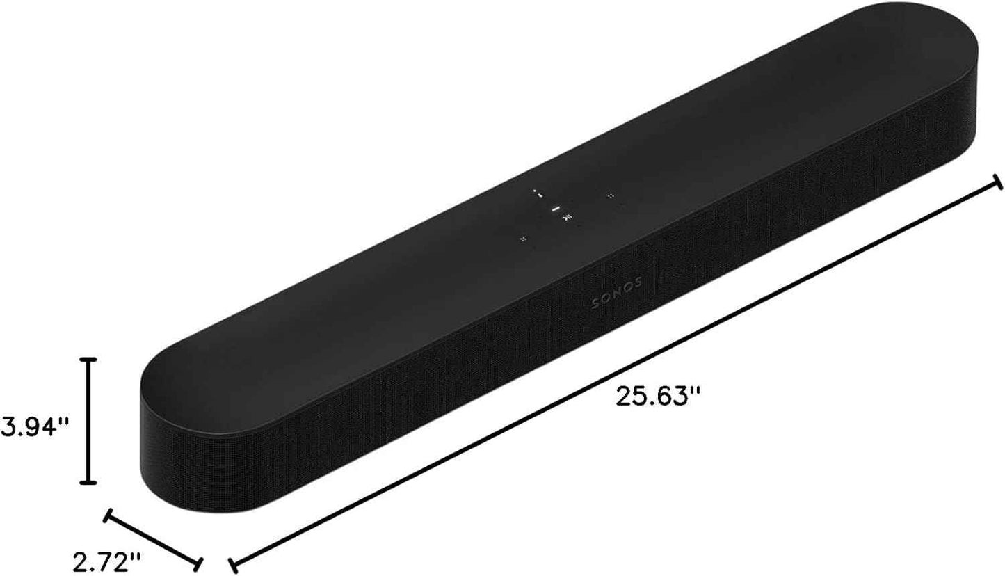 Sonos Beam (Gen 2) | Soundbar with Dolby Atmos, Amazon Alexa for TV and Music Streaming - Black