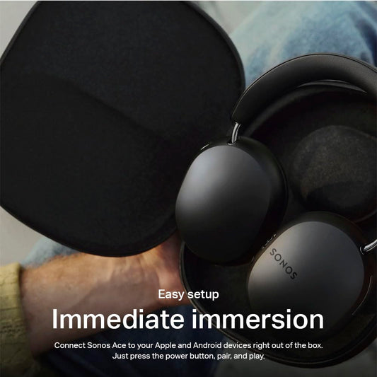 Sonos Ace Noise Cancelling Wireless Over-Ear Headphones – Black