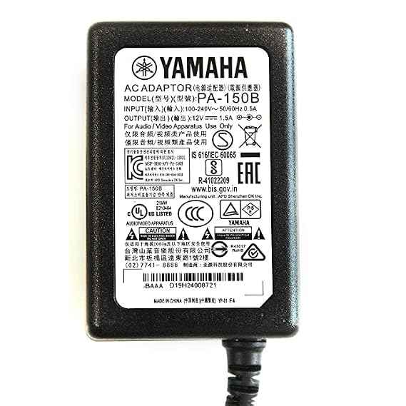 Yamaha PA-150B Keyboard Power Adapter