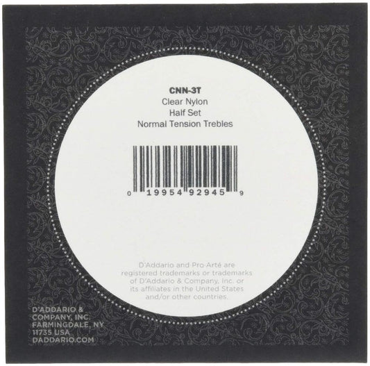 D'Addario Pro-Arte Clear Nylon Classical Guitar Half Set Normal Tension (CNN-3T) - Deccan Retail