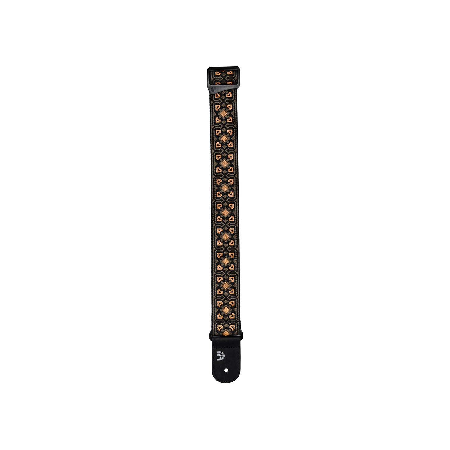 D'Addario 50mm Recycled Woven Guitar Strap Brown/Orange (50RW02) - Deccan Retail