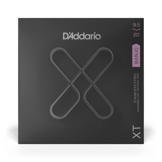 D'Addario XT Stainless Steel Banjo Strings Custom Light 9.5-20 (XTJ09520) - Deccan Retail