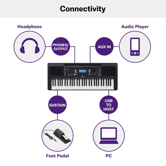 Yamaha PSR-E373 Portable Keyboard – 61 Keys with Touch Sensitivity - Deccan Retail