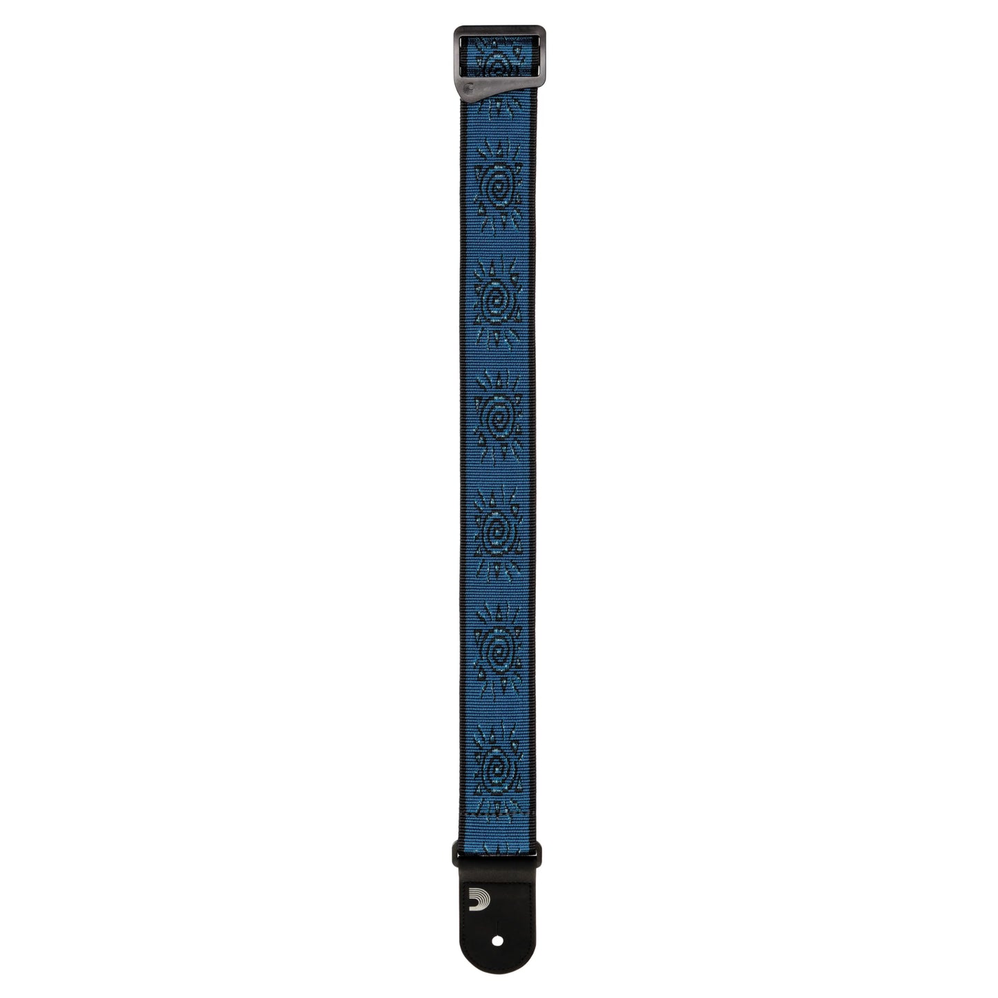 D'Addario Vintage Sun Guitar Strap – Blue with Eco Leather Ends - Deccan Retail