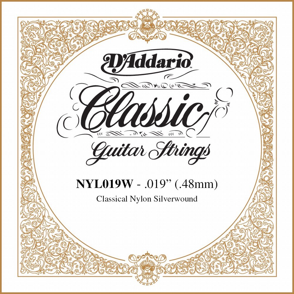D'Addario Silver-Plated Copper Classical Single String .019 (NYL019W) - Deccan Retail