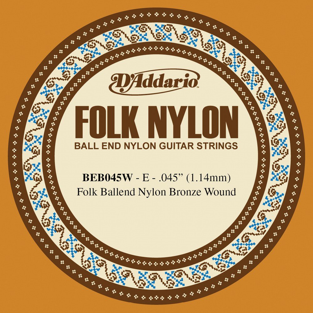 D'Addario Folk Nylon Guitar Single String Bronze Wound Ball End .045 (BEB045W) - Deccan Retail