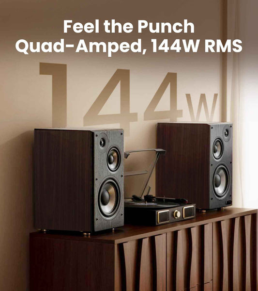 Edifier R2750DB MKII 144W 3-Way Powered Bookshelf Speakers – Walnut (PRE-ORDER)