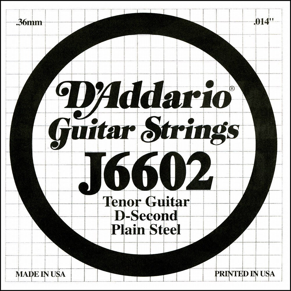 D'Addario Plain Steel Tenor Guitar Single String .012 (J6602) - Deccan Retail