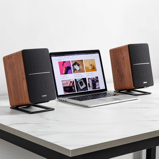 Edifier R1280DBS Bookshelf Speakers - Brown - Deccan Retail