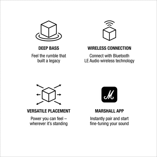 Marshall Heston SUB 200 Wireless Subwoofer – Black - Deccan Retail