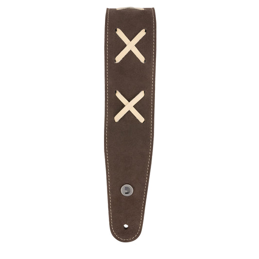 D'Addario Vintage Suede Leather Guitar Strap – Brown/Beige - Deccan Retail