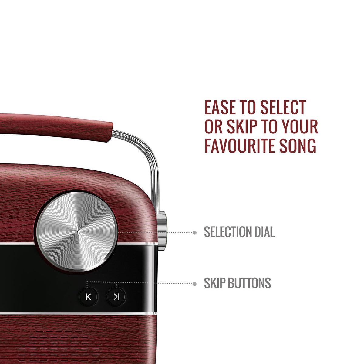 Saregama Carvaan Hindi - Cherrywood Red