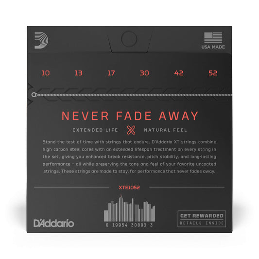 D'Addario XT Nickel Plated Steel Electric Guitar Strings Light Top/Heavy Bottom 10-52 (XTE1052) - Deccan Retail