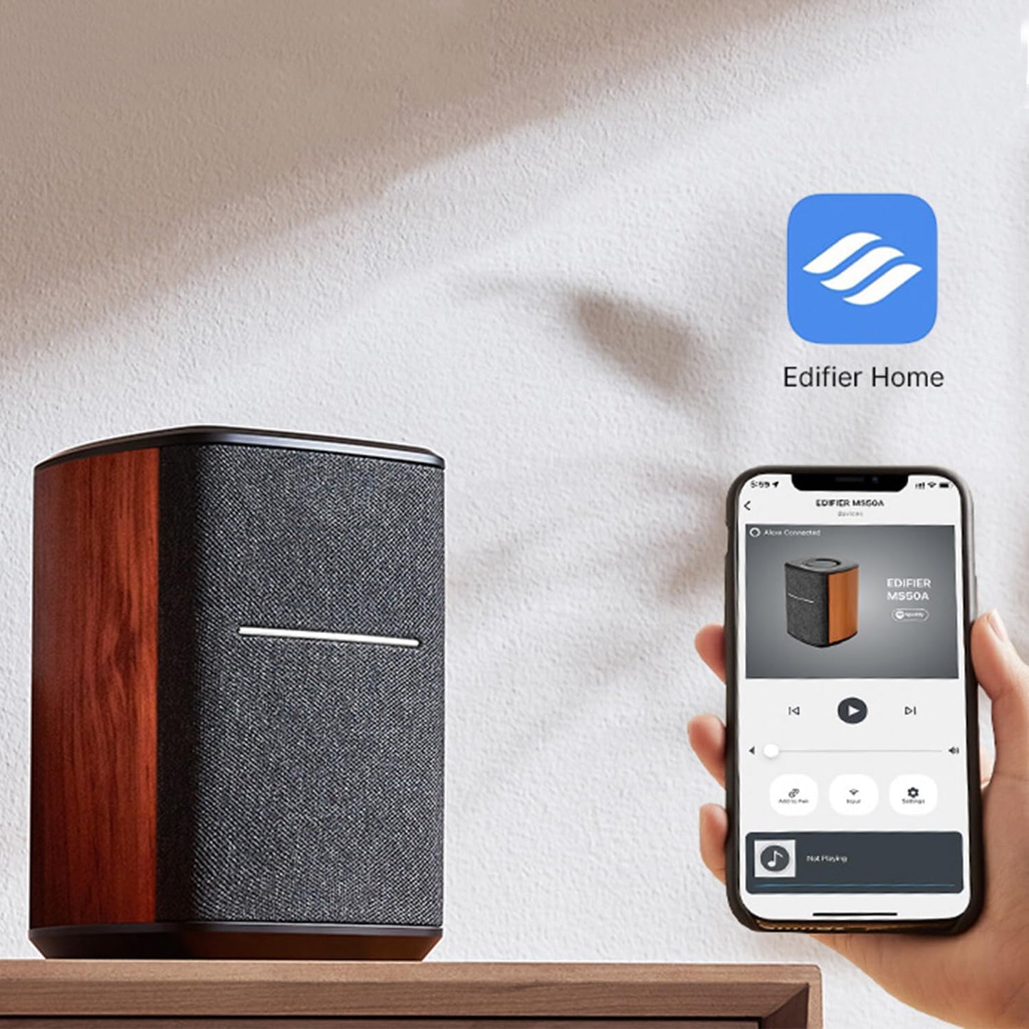 Edifier MS50A Wireless Speakers - Brown - Deccan Retail