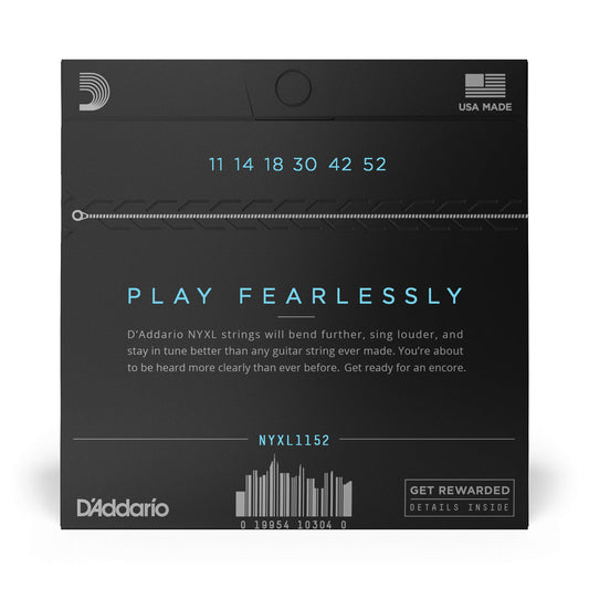D'Addario NYXL Nickel Wound Electric Guitar Strings Medium Top/Heavy Bottom 11-52 (NYXL1152) - Deccan Retail