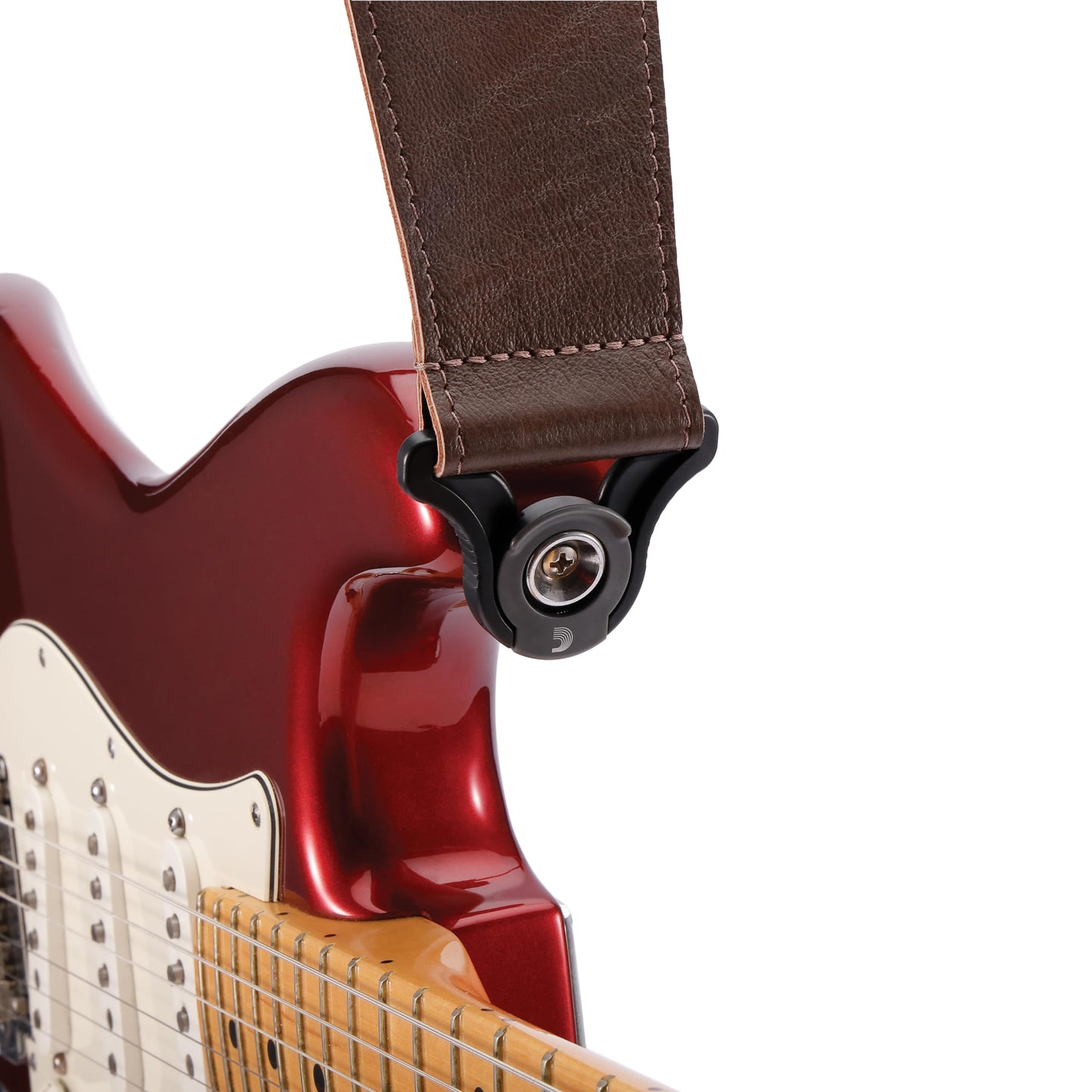 D'Addario Leather Auto Lock Guitar Strap – Brown - Deccan Retail