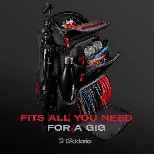 D'Addario Backline Gear Transport Pack Solo – Gig & DJ Gear Bag - Deccan Retail