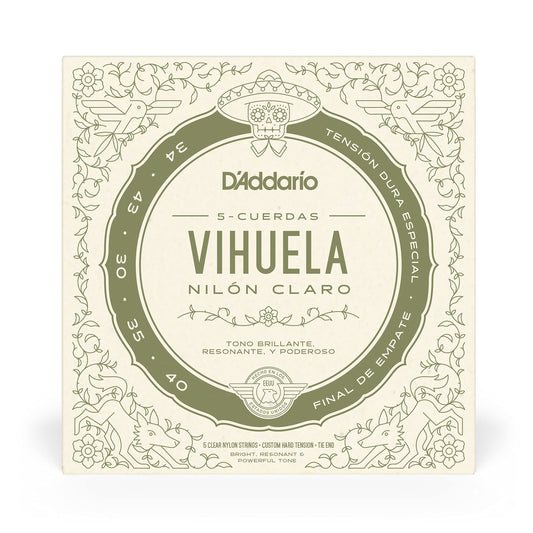 D'Addario Mariachi Vihuela Strings Clear Nylon (MV10C) - Deccan Retail