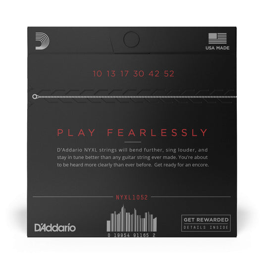 D'Addario NYXL1052 Nickel Wound Electric Guitar Strings 10-52 - Deccan Retail