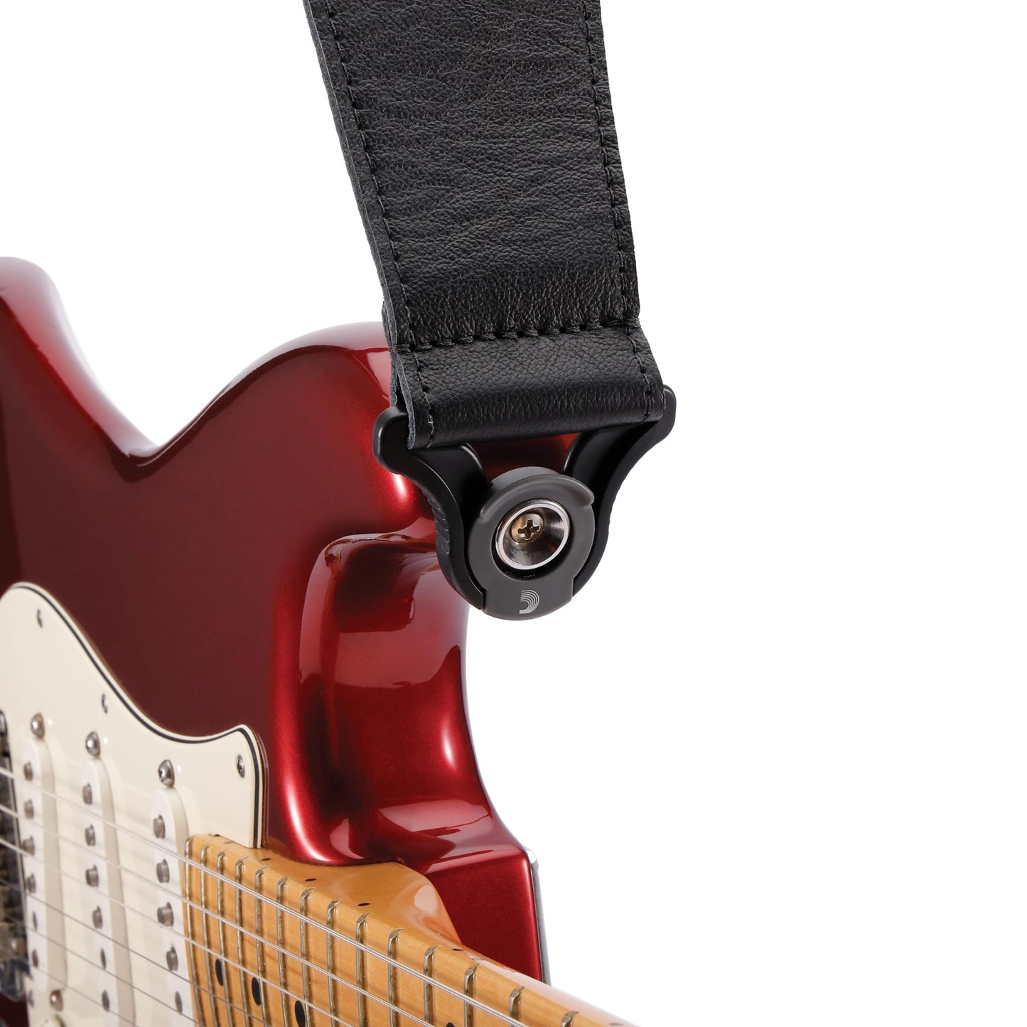 D'Addario Comfort Leather Auto Lock Guitar Strap – Black - Deccan Retail