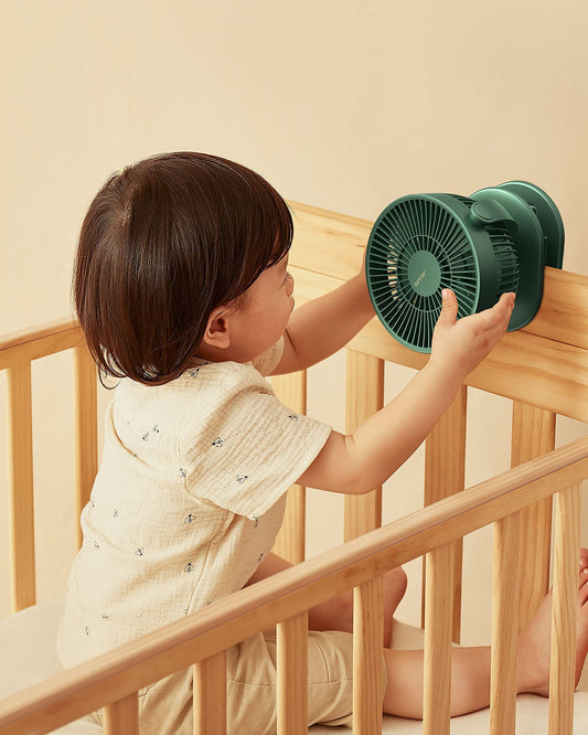 JISULIFE Mini Clip Fan, 4000mAh - Green - Deccan Retail