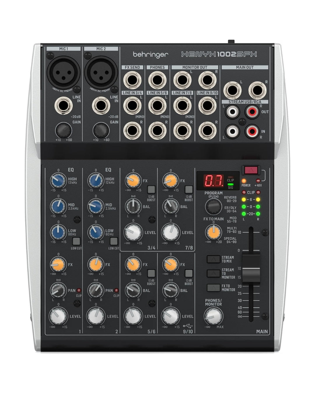 Behringer XENYX 1002SFX 10-Channel Analog Streaming Mixer
