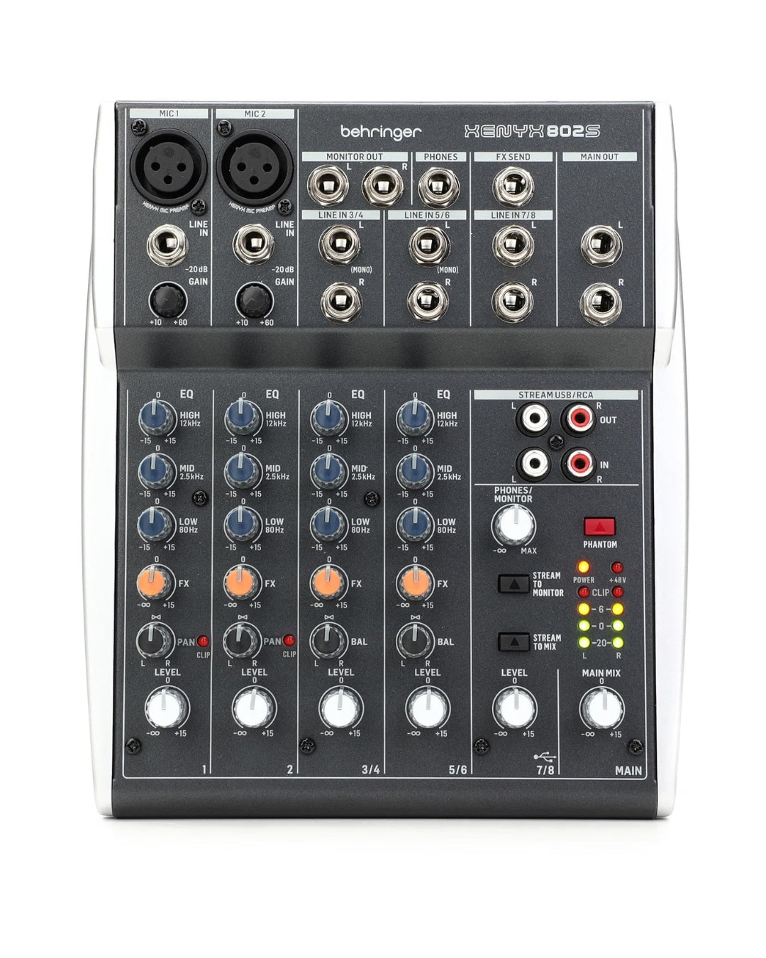 Behringer XENYX 802S USB Analog Audio Mixer – Black