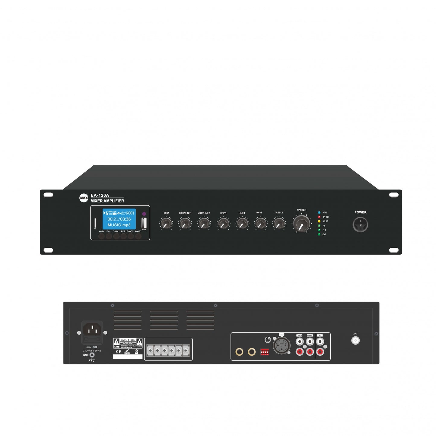 CMX EA-A Series Mixer Amplifier with USB/SD/FM/Bluetooth (EA-60A / EA-120A / EA-240A / EA-350A / EA-500A) - Deccan Retail