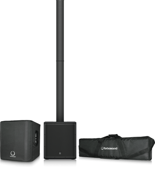 Turbosound iNSPIRE iP2000 Bundle – Powered Column PA System with Protective Covers - Deccan Retail