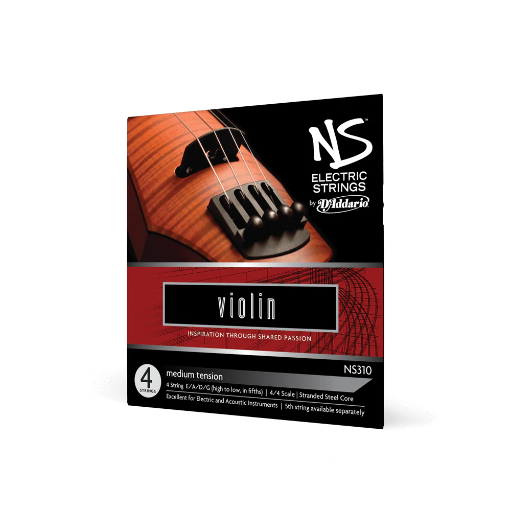 D'Addario NS Electric Violin String Set 4/4 Scale Medium Tension (NS310) - Deccan Retail