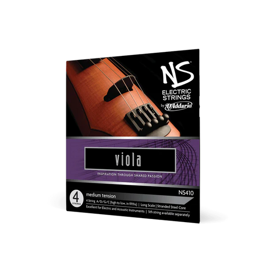 D'Addario NS Electric Viola String Set Long Scale Medium Tension (NS410) - Deccan Retail
