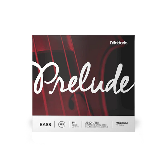 D'Addario Prelude Bass String Set 1/4 Scale Medium Tension (J610 1/4M) - Deccan Retail