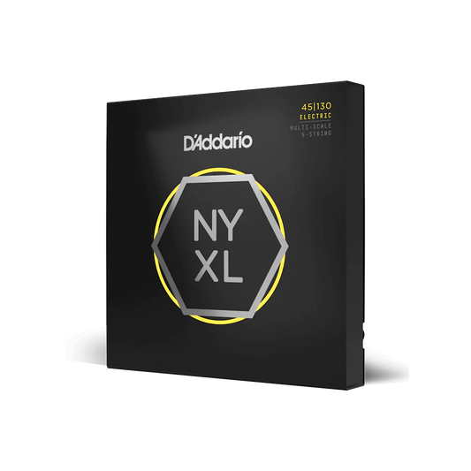 D'Addario NYXL45130MS Multiscale 5-String Fanned Fret Bass Strings 45-130 Regular Light