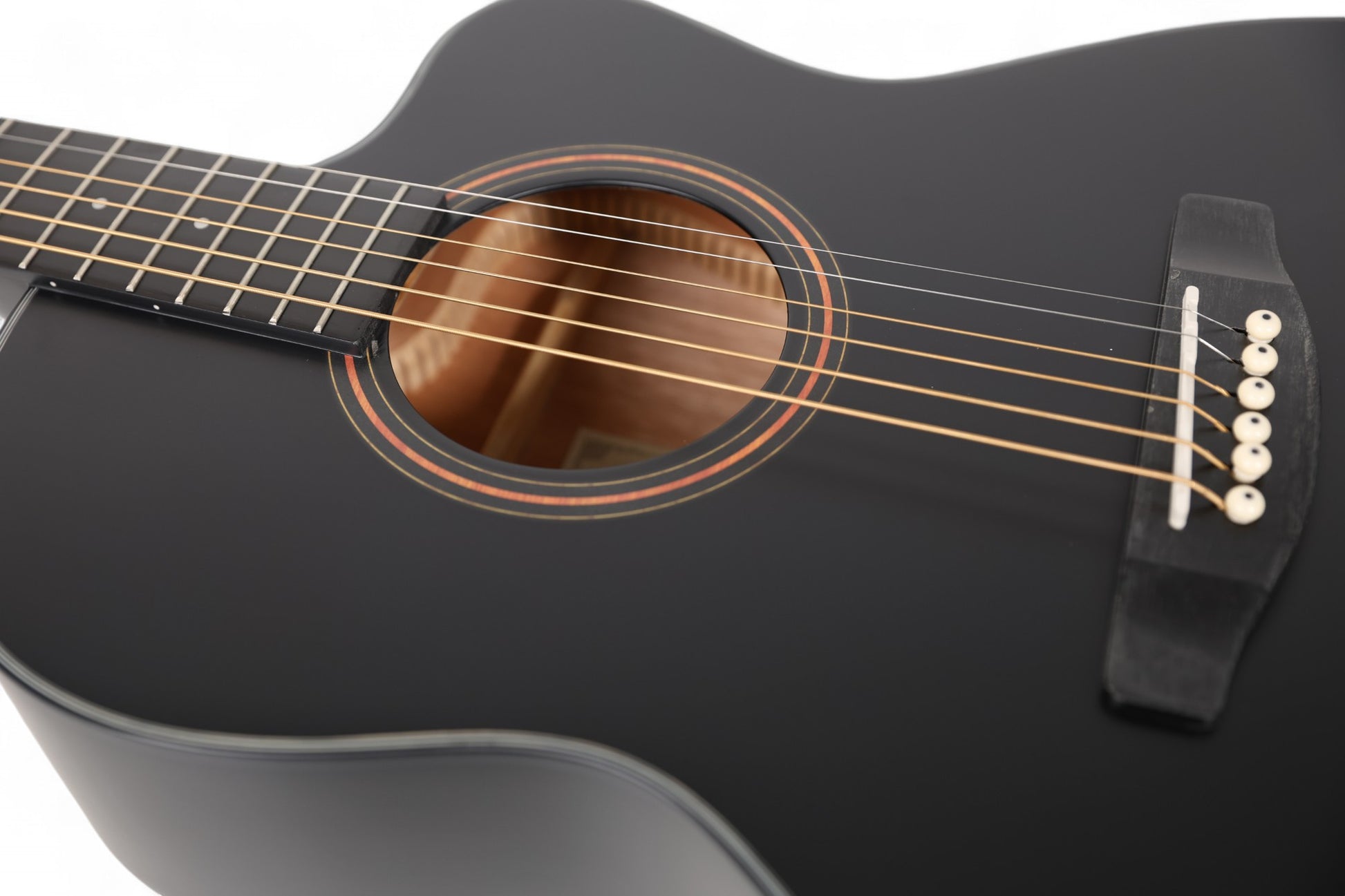 Carlos Marshello CS39C 39" Cutaway Acoustic Guitar - Black - Deccan Retail