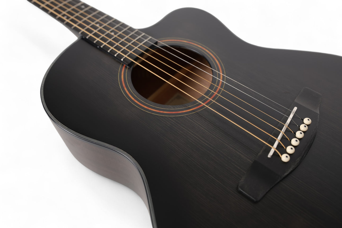 Carlos Marshello CS39C 39" Cutaway Acoustic Guitar - Transparent Black Burst - Deccan Retail