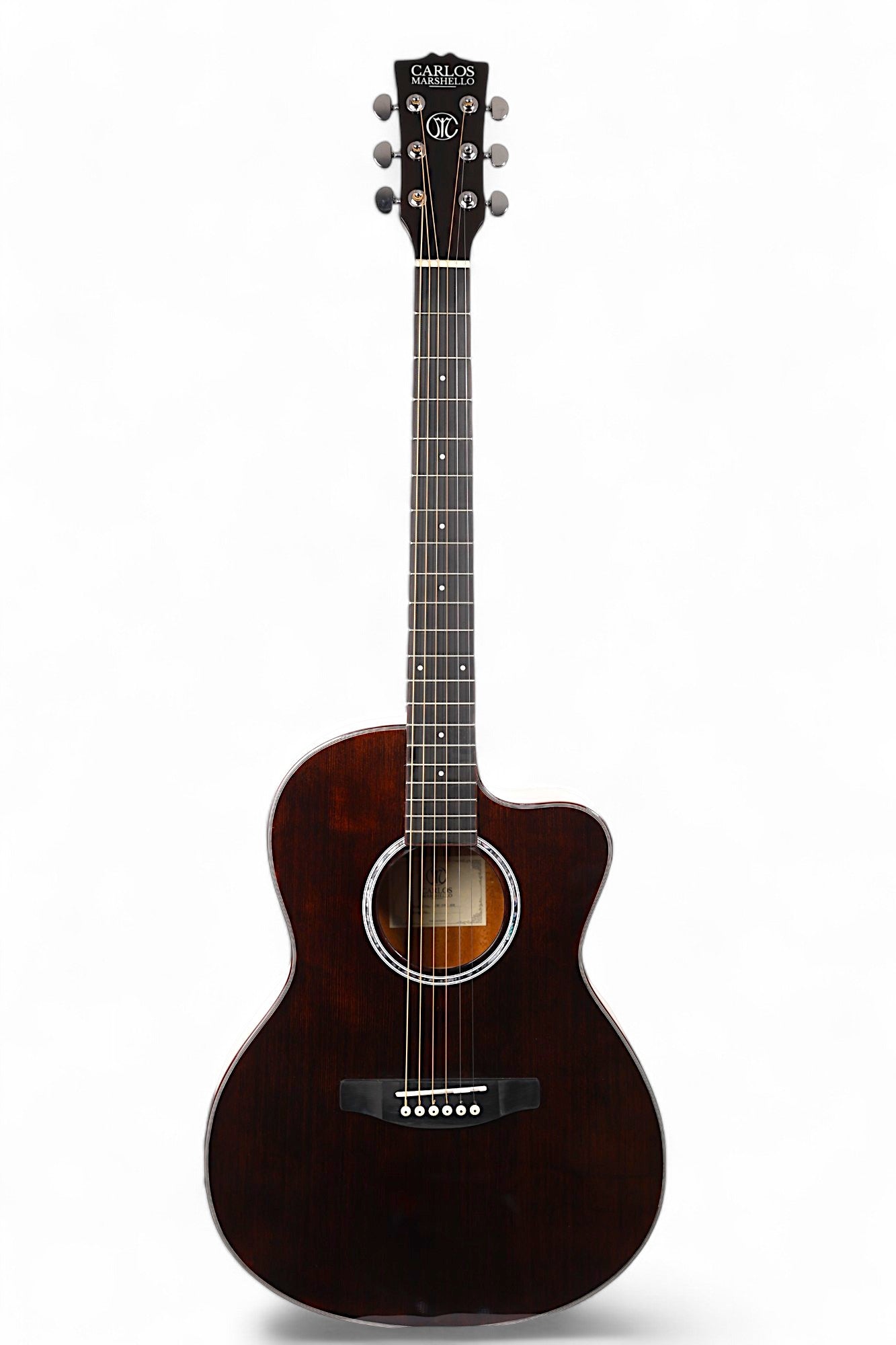 Carlos Marshello CM39C 39" Cutaway Acoustic Guitar - Brown - Deccan Retail
