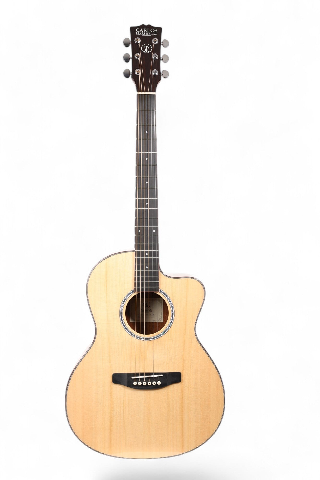Carlos Marshello CM39C 39" Cutaway Acoustic Guitar  - Natural - Deccan Retail