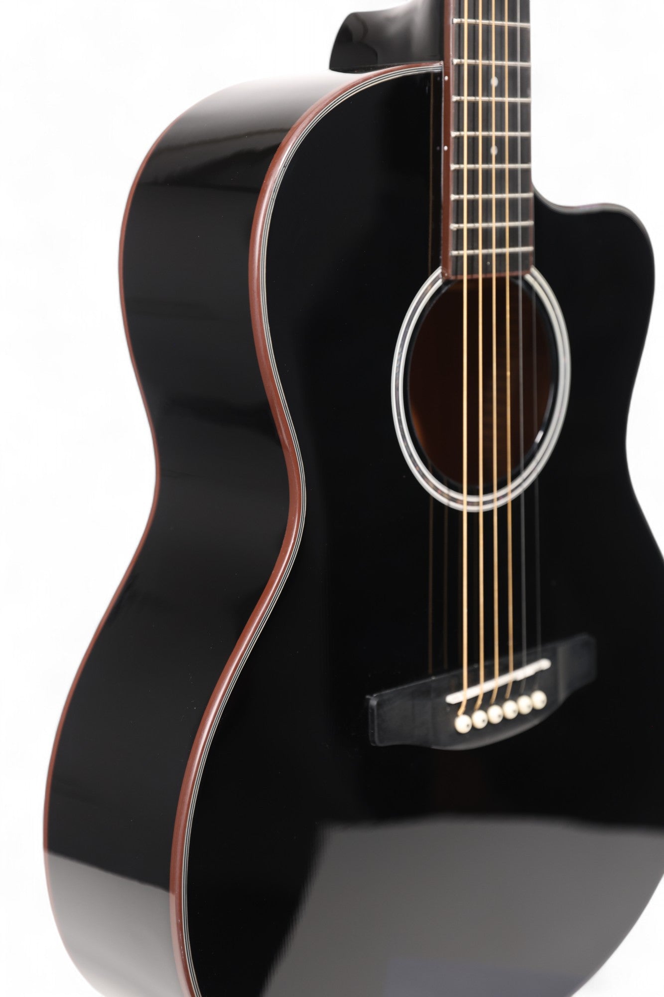 Carlos Marshello CM39C 39" Cutaway Acoustic Guitar - Black - Deccan Retail