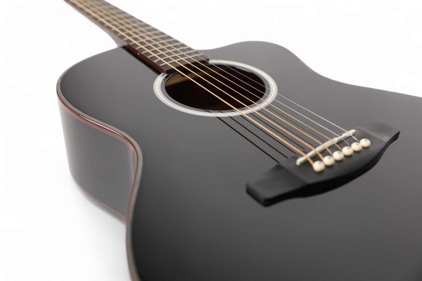 Carlos Marshello CM39C 39" Cutaway Acoustic Guitar - Black - Deccan Retail