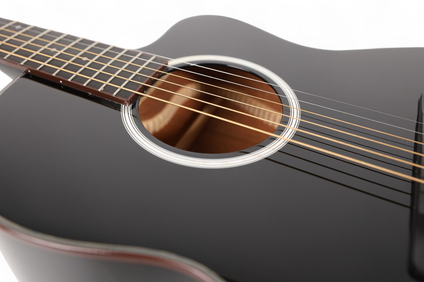 Carlos Marshello CM39C 39" Cutaway Acoustic Guitar - Black - Deccan Retail