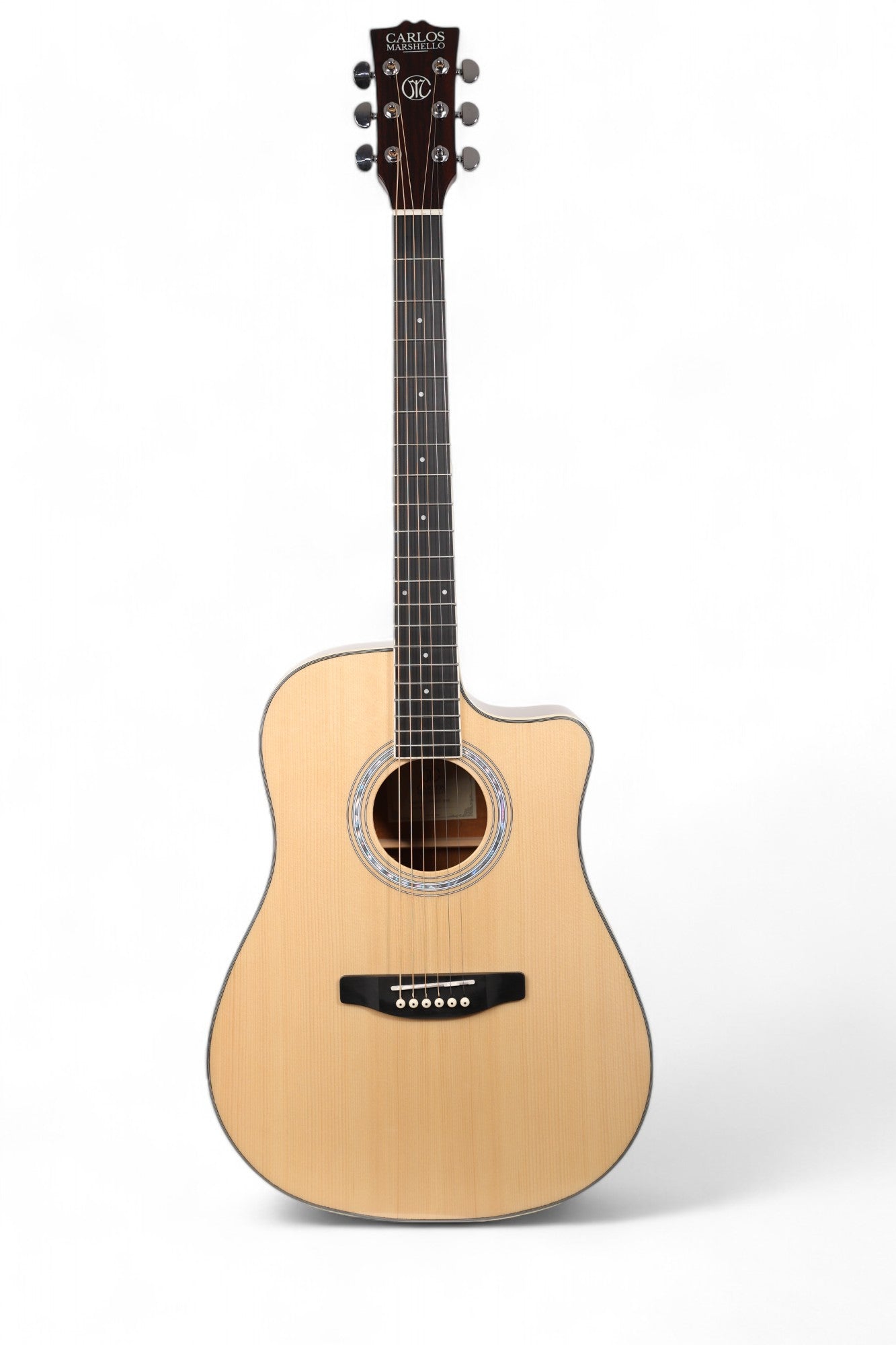Carlos Marshello CM41C 41" Cutaway Acoustic Guitar Natural - Deccan Retail