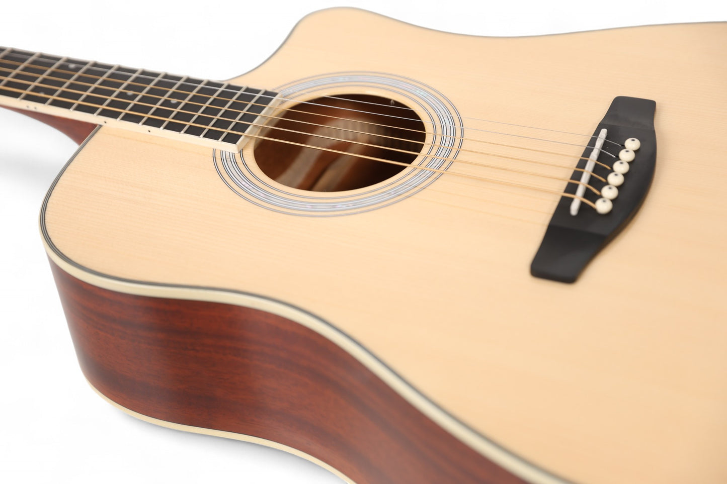 Carlos Marshello CM41C 41" Cutaway Acoustic Guitar Natural - Deccan Retail