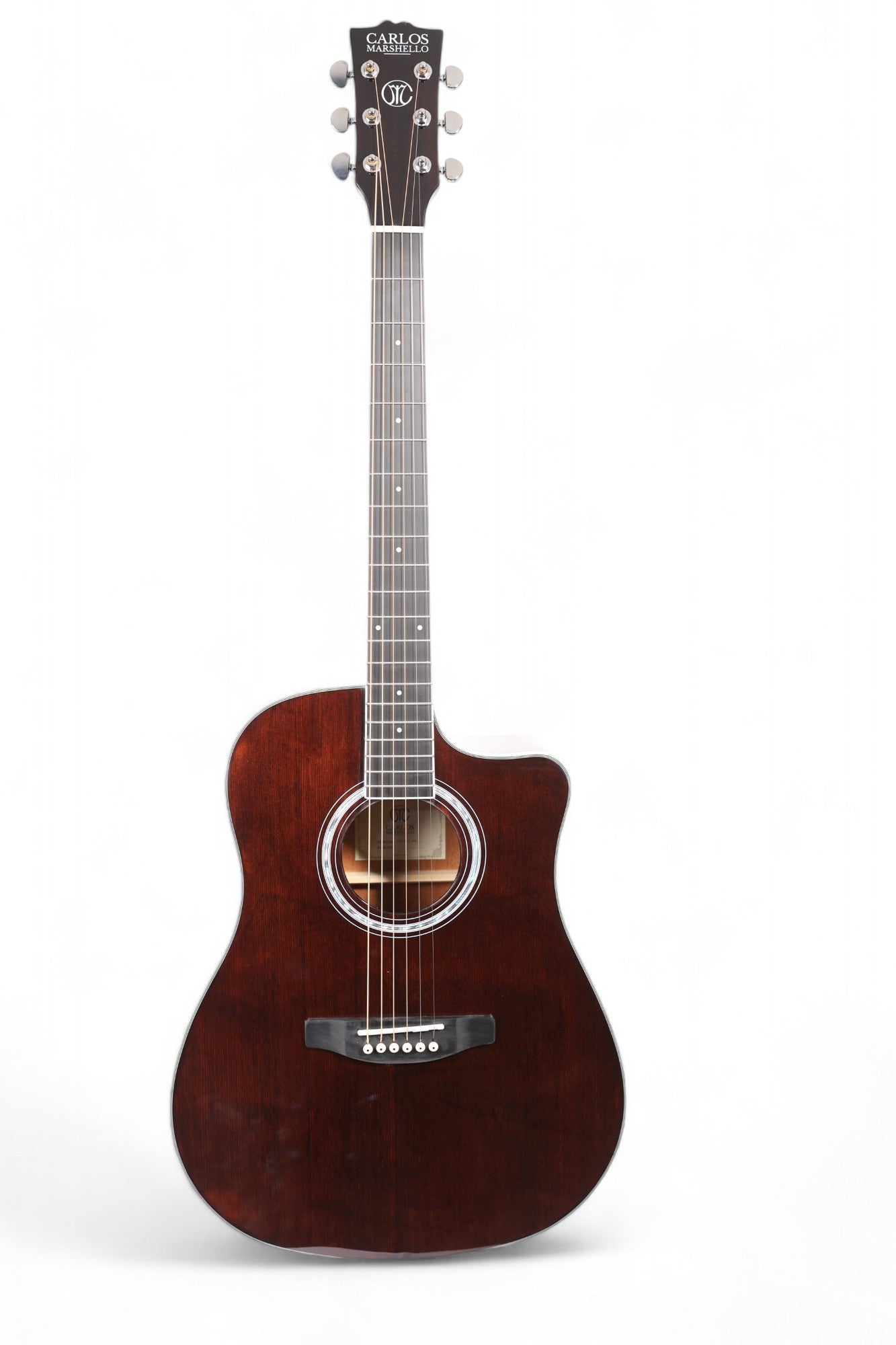 Carlos Marshello CM41C 41" Cutaway Acoustic Guitar - Brown - Deccan Retail
