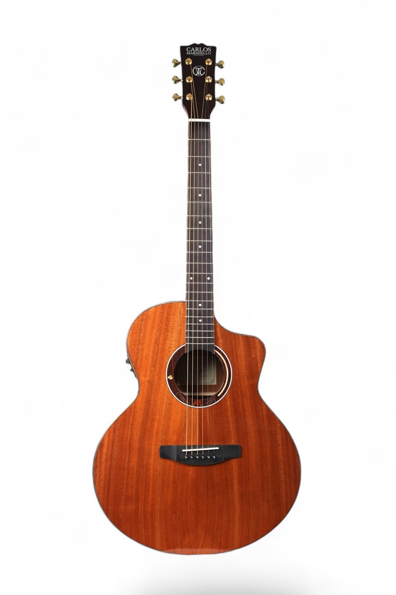 Carlos Marshello CSM41C-AMH/P Solid Mahogany Semi Acoustic Guitar - Deccan Retail