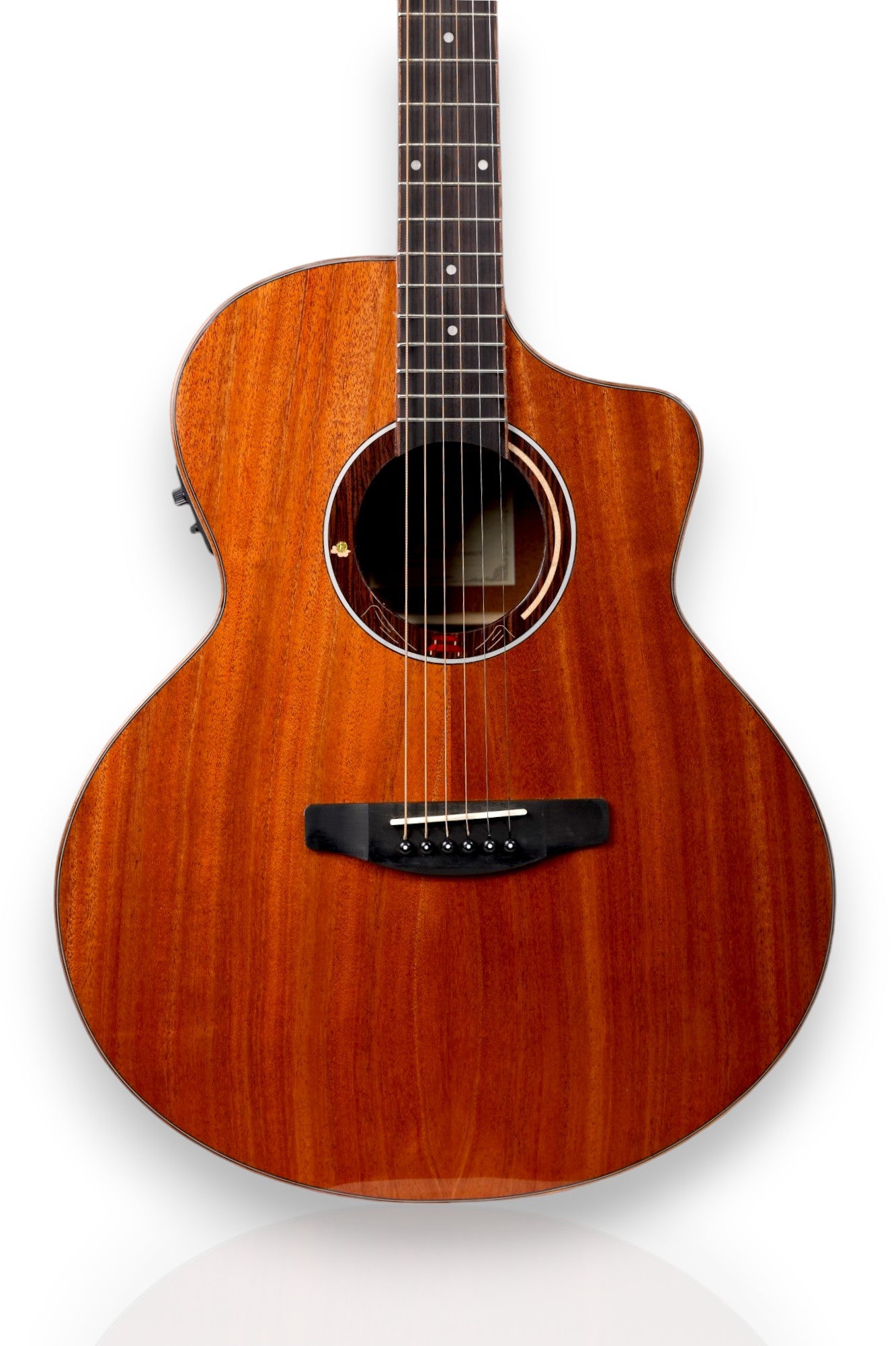 Carlos Marshello CSM41C-AMH/P Solid Mahogany Semi Acoustic Guitar - Deccan Retail