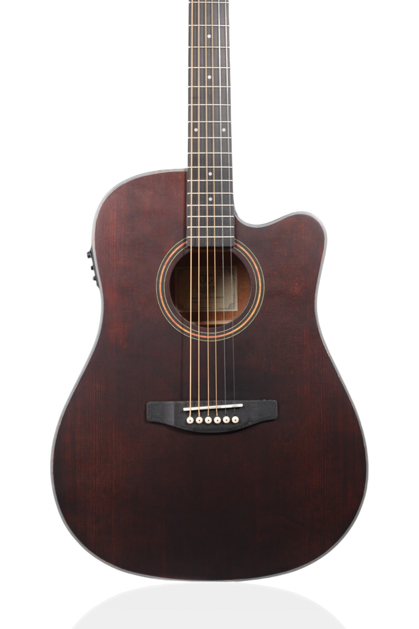 Carlos Marshello CS41C/P Semi Acoustic Guitar - Brown - Deccan Retail