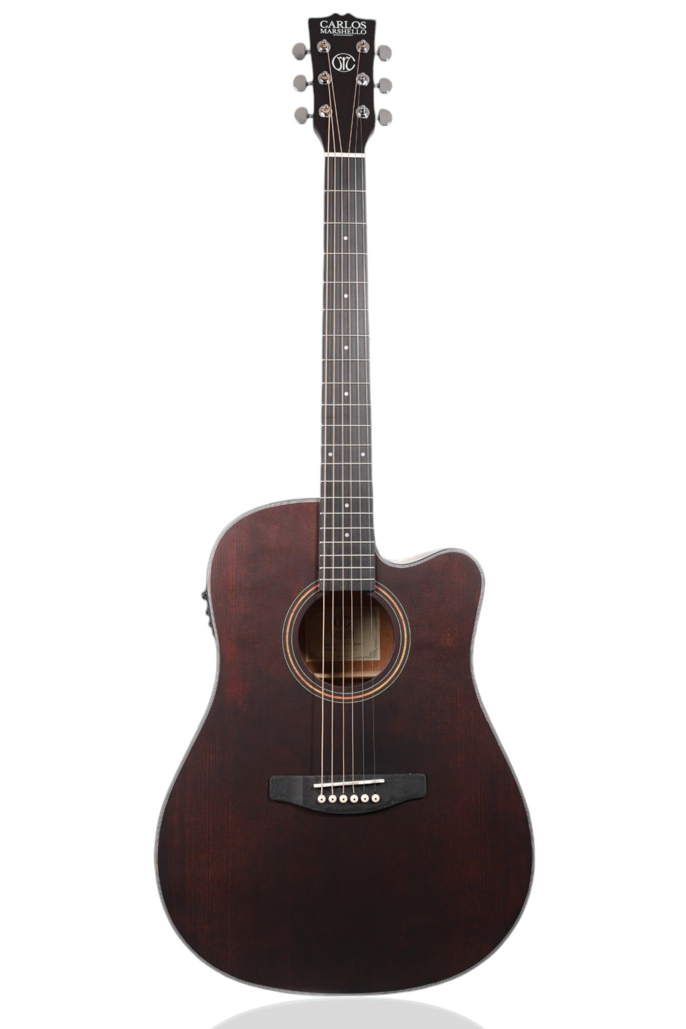 Carlos Marshello CS41C/P Semi Acoustic Guitar - Brown - Deccan Retail