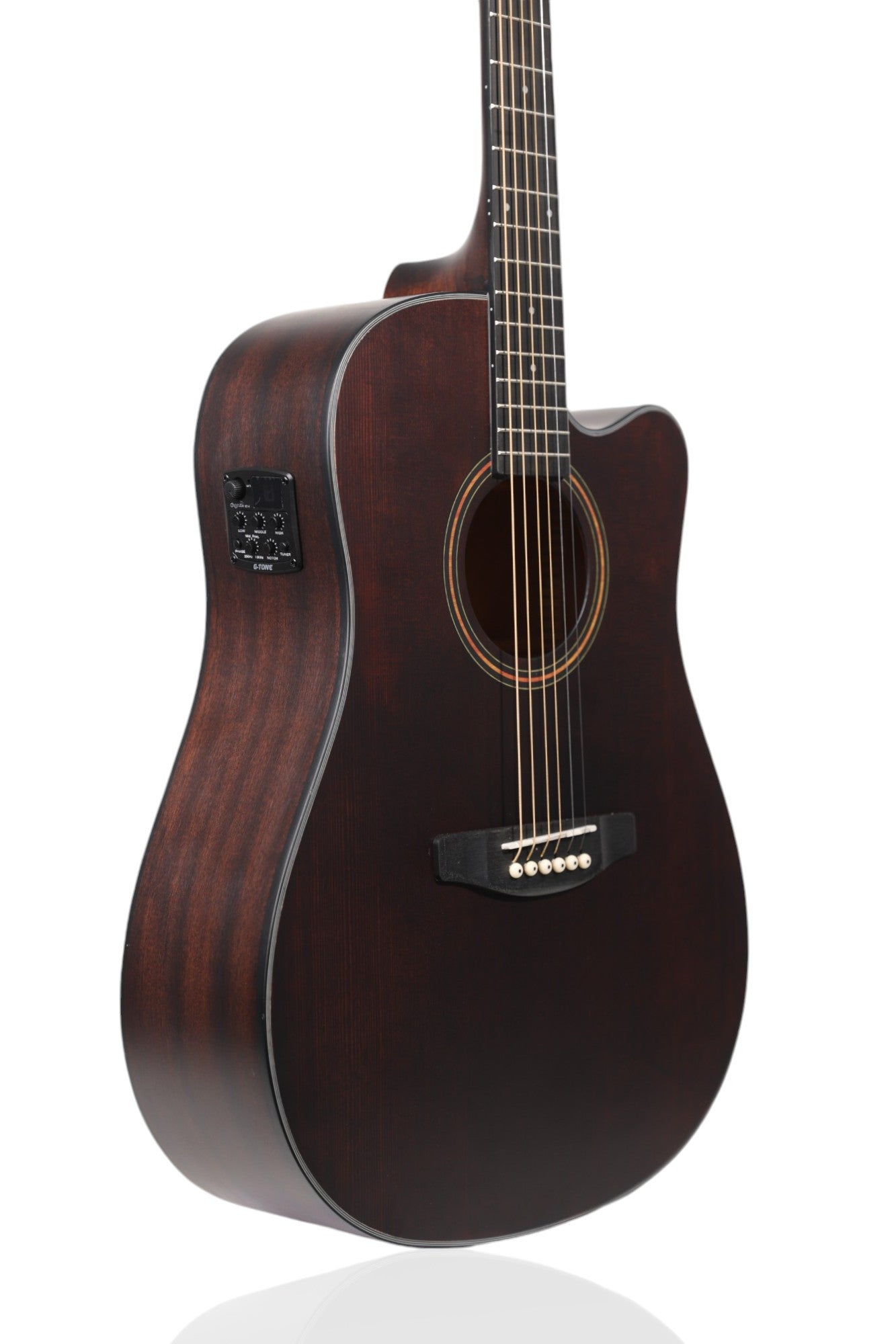 Carlos Marshello CS41C/P Semi Acoustic Guitar - Brown - Deccan Retail